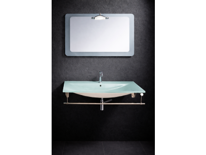 Skleněná koupelnová sestava Cream 115x50 cm | BESTECO.cz