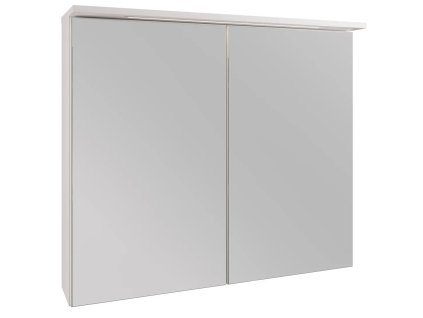 EBS Bianka Zrcadlová Skříňka s LED Osvětlením Bílá Lesk 80x70 cm