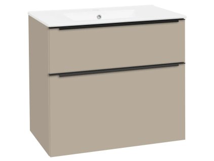 Skříňka DREAM 81 cm šedý kámen matná + umyvadlo Slim