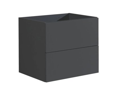 Závěsná skříňka pod umyvadlo KUBA 61 cm bílá lesklá se zásuvkami.