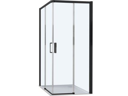 Hüppe Čtvercový Sprchový Kout Trend Easy posuvné dveře s nano úpravou Černá Mat 80x80 cm