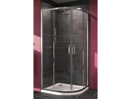 [Kód: 140604.069.322] Čtvrtkruhový sprchový kout HÜPPE Urban 90x90 cm detail lesklého chromového profilu a bezpečnostního skla.