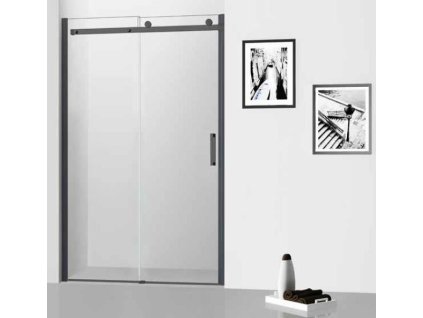 Sprchové dveře BELVER BLACK (Varianta Barva rámu - Černá, Rozměr A - 120, Směr zavírání - Univerzální Levé / Pravé, Výplň - Čiré bezpečnostní sklo - 8 mm)