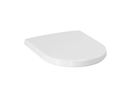 [Kód: H8969513000001] Bílé WC sedátko LAUFEN Pro Duroplast SlowClose detail nerezových pantů a tenkého profilu.