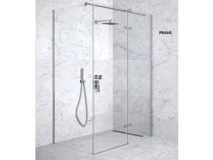 Sprchový Kout CHROME obdélník 100x80 cm pravé provedení, chrom
