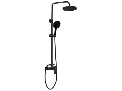 Nástěnný sprchový sloup Lotta, výška 110,2 cm, černá