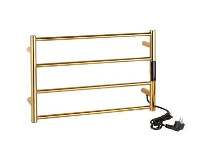 Elektrický sušák ručníků LADERRA mini, 560x370x90 mm, 63W, nerez, mat, zlatá, Kód: 704153085