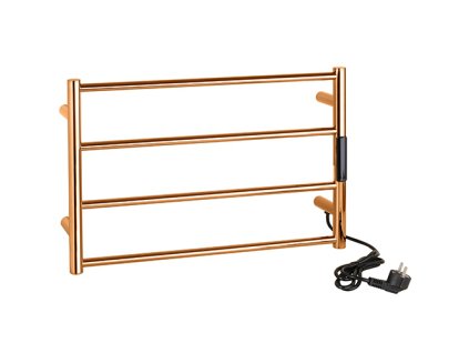 Elektrický sušák ručníků LADERRA mini, 560x370x90 mm, 63W, nerez, lesk, měděná zlatá, Kód: 704154081