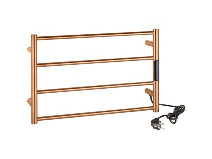 Elektrický sušák ručníků LADERRA mini, 560x370x90 mm, 63W, nerez, mat, měděná zlatá, Kód: 704154085