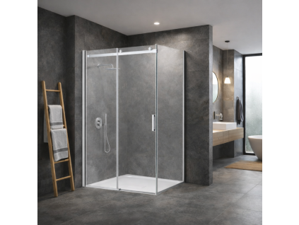 Besteco Sprchový Kout obdélník Bel 100x90 cm, levé/pravé, chrom