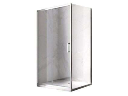 Besteco Velký obdélníkový sprchový kout Treo 140x90 cm s chromovými profily a čirým sklem