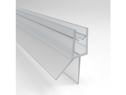 [Kód: G188/8] Spodní silikonový těsnící profil BESTECO na sklo 8 mm detail okapničky a transparentního uchycení.