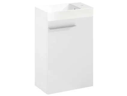 Skříňka s umyvadlem Laufen Ardo 45 cm, bílá lesk, madlo chrom