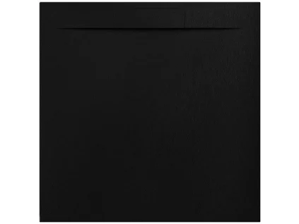 Besteco Sprchová vanička Nilo negro 90x90 cm, litý mramor, černá