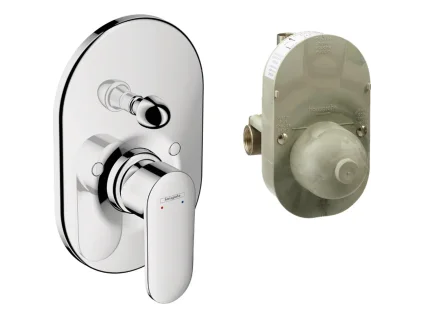 Podomítková vanová baterie Hansgrohe Vernis Blend chrom s montážním tělesem