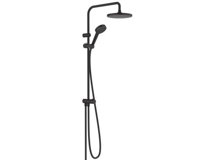 Sprchový sloup Hansgrohe Vernis Blend Reno k napojení na baterii v matné černé barvě.