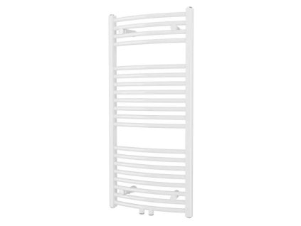 Oblý kombinovaný koupelnový radiátor Grande v matné barvě černý samet se středovým připojením, rozměry 45x97 cm Kód:G4597OWSP
