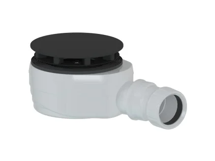 Sprchový sifon 90 mm s matně černou designovou krytkou Kód: 17916B