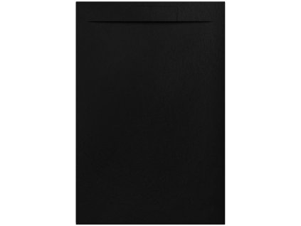 Černá obdélníková sprchová vanička Nilo Negro 120x80 cm z litého mramoru