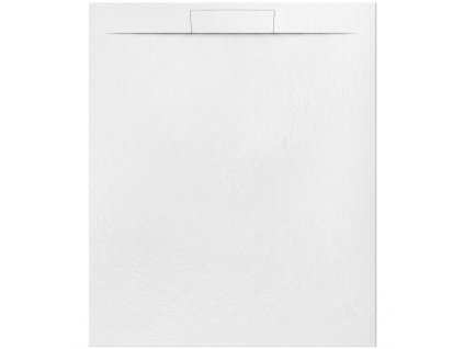 Bílá obdélníková sprchová vanička Nilo blanco 120x100 cm z litého mramoru se skrytým odtokovým žlábkem.