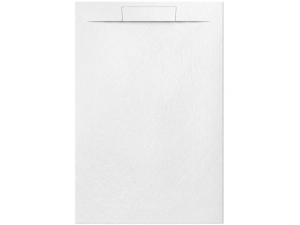 Moderní bílá obdélníková sprchová vanička 120x80 cm Nilo blanco z litého mramoru [Kod:NI120080BLEQZ]