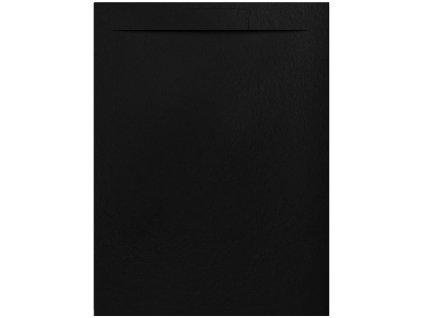 Černá obdélníková sprchová vanička Nilo negro 120x90 cm z litého mramoru se skrytým odtokem