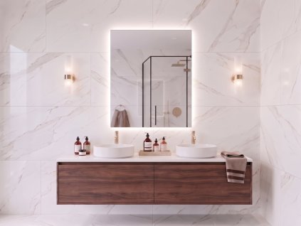 Vertikální LED zrcadlo BESTECO Basic 70x80 cm.