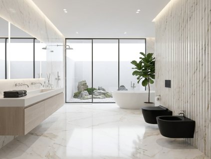 [Kód: TR2197-18] Závěsné WC BESTECO Nera černé 35,5x50 cm detail bezokrajové Rimless mísy a Soft-Close sedátka.