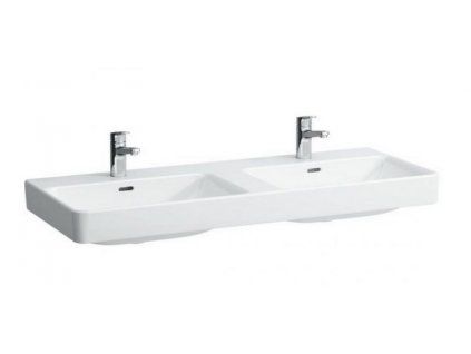 Keramické dvojumyvadlo Laufen Pro S 120 cm bílé se 2 otvory pro baterie