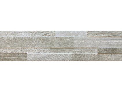 EBS Volcano 3D Beige kamenný obklad 15x61 cm detail reliéfu skládaného kamene a matné textury