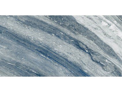 EBS LUX Ossola Blue dlažba 60x120 cm lesklá rektifikovaná mrazuvzdorná mramor design
