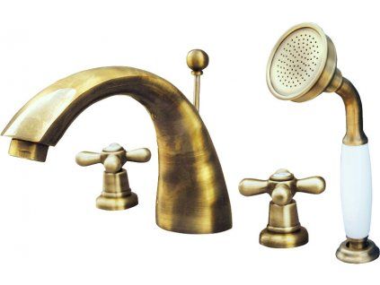 Vanová baterie MK169, 4-otvorová, stará mosaz Besteco