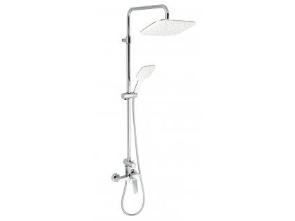 Sprchová souprava s horním vývodem chrom/bílý posuvný držák, kód 38062