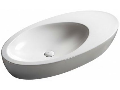 Keramické umyvadlo na skříňku Besteco Stone 89,5x46,5x15 cm v lesklé bílé barvě.. Kód:TR4527