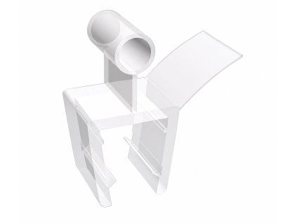 [Kód: 306/10/200] Spodní těsnící okapnička BESTECO na sklo 10 mm detail kvalitního silikonu a transparentního uchycení.