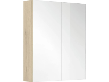 Zrcadlová skříňka EBS Kuba 80 cm s LED osvětlením v dekoru Dub Kronberg.