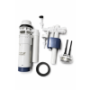 Besteco univerzální splachovací souprava pro WC kombi dual flush spodní napouštění 1/2" i 3/8", chrom tlačítko
