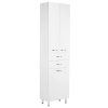 Koupelnová vysoká Skříňka K-PLUS s Integrovaným Prádelním Košem 50x194 cm