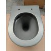 BESTECO Arco Vortex závěsné WC se sedátkem (35,5x53 cm, rimless, šedé matné)
