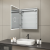 Zrcadlová skříňka BESTECO Lux 60 cm s LED osvětlením, kosmetickou lupou, odmlžováním a vnitřní zásuvkou.