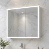Zrcadlová skříňka Besteco Lux 80 s LED a zrcátkem, Kód: MCA80