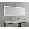 BESTECO Lumi LED zrcadlo 160x60 cm (kosmetická lupa, hodiny)