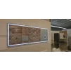BESTECO Lumi LED zrcadlo 160x60 cm (kosmetická lupa, hodiny)