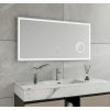BESTECO LUMI LED Zrcadlo s Lupou a Hodinami 120x60 cm LMC08120