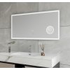 BESTECO LUMI LED Zrcadlo s Lupou a Hodinami 120x60 cm LMC08120