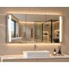 ZrcadlováBesteco skříňka 140x70x14 cm s hodinami, lupou a LED