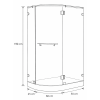 Besteco asymetrický sprchový kout Dumas 120x80 cm, chrom