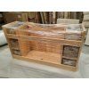 BESTECO Koupelnový set z masivního dubu s dvojumyvadlem a galerkou 120x56x86 cm