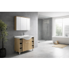 BESTECO Koupelnový set z masivního dubu s umyvadlem a galerkou 120x56x86 cm