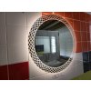[Kód:MMH6060R] Kulaté LED zrcadlo Ø 60 cm se zdobeným designovým okrajem a funkcí plynulé změny teploty barvy světla.